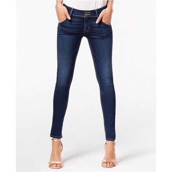 Hudson Collin Flap Skinny Jeans Size 28 Dark Wash Low Rise Zip Fly Soft Denim - Picture 4 of 10